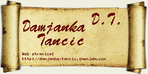 Damjanka Tančić vizit kartica